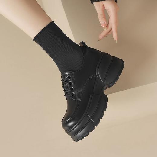 ZHR英伦风单鞋女厚底增高乐福鞋轻便松糕底单鞋玛丽珍鞋百搭jk鞋 商品图6