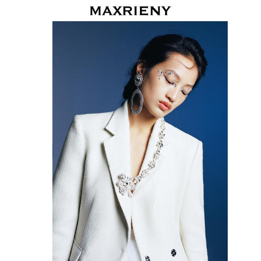 MAXRIENY花冰雪王系列呢大衣长款复古通勤风衣(货号:MC87CT770) 商品图2