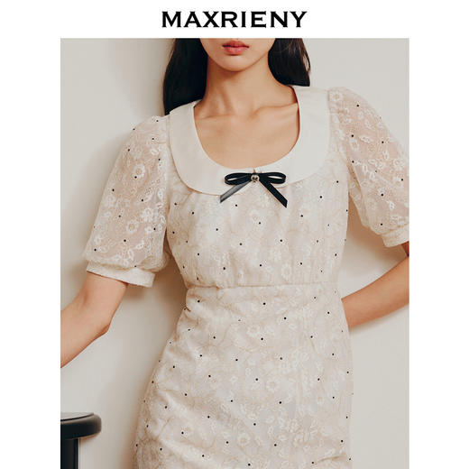 MAXRIENY复古赫本*裙收腰显瘦连衣裙(货号:MC88DR284) 商品图3