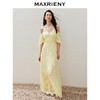 【海边度假-商场同款】MAXRIENY浪漫藤曼桑蚕丝连衣裙收腰散摆(货号:MC85DR343) 商品缩略图3