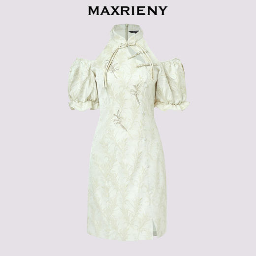 【贵雅新中式-商场同款】MAXRIENY国风青竹连衣裙清冷新中式裙子(货号:MC85DR363) 商品图4