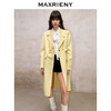 MAXRIENY*复古感淡黄直身羊毛大衣冬季长款外套(货号:MS88CT525) 商品缩略图1