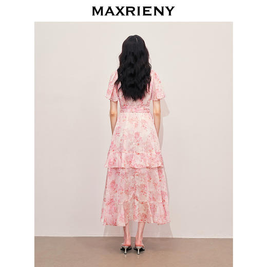 【商场同款】MAXRIENY浪漫甜美感茶歇裙系带连衣裙下午茶裙子(货号:MS85DR274) 商品图3