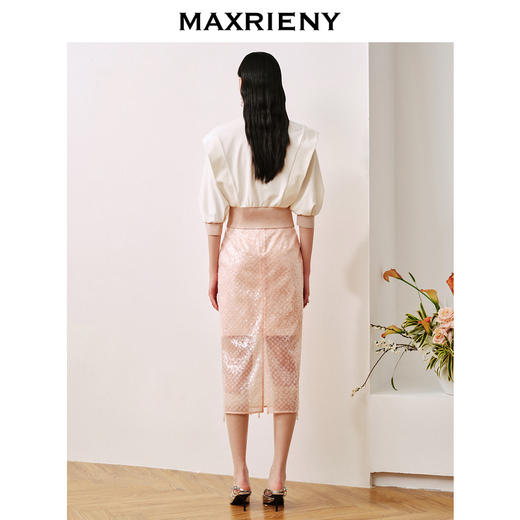 MAXRIENY简约镶钻设计感截短坎肩卫衣(货号:MC88TS502) 商品图3