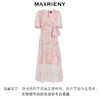 MAXRIENY海棠花V领茶歇裙夏桑蚕丝连衣裙中长仙(货号:MC87DR274) 商品缩略图4
