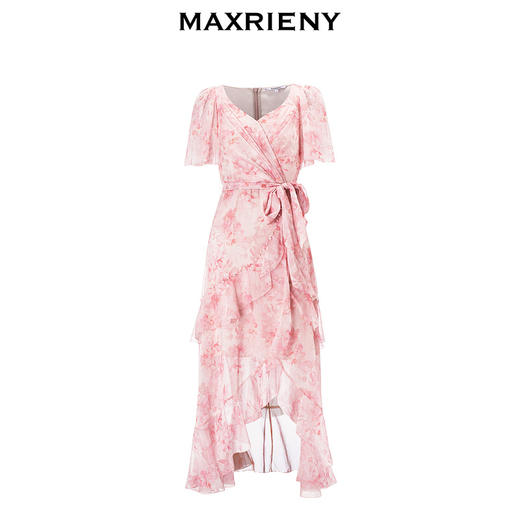 【商场同款】MAXRIENY浪漫甜美感茶歇裙系带连衣裙下午茶裙子(货号:MS85DR274) 商品图4