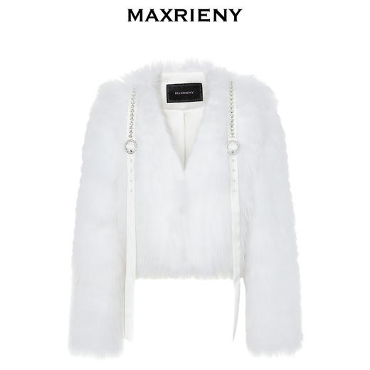 【商场同款】MAXRIENY名媛富家千金风外套冬款名媛气质貉子毛皮草(货号:MC88FU504) 商品图4