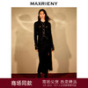 MAXRIENY*复古感开叉丝绒半裙鱼尾抽褶包臀裙子(货号:MC88SK832) 商品缩略图0