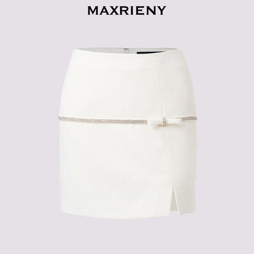 【商场同款】MAXRIENY*华丽感半身裙立体钉珠贴花2024夏季新款(货号:MC85SK320) 商品图4
