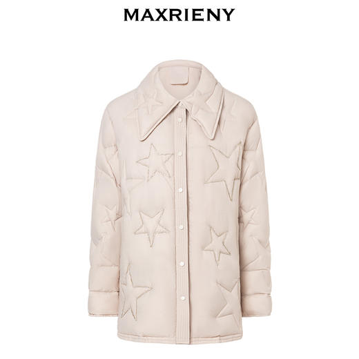 MAXRIENY衬衣式翻领轻薄羽绒服肌理感宽松外套(货号:MS88DC516) 商品图4