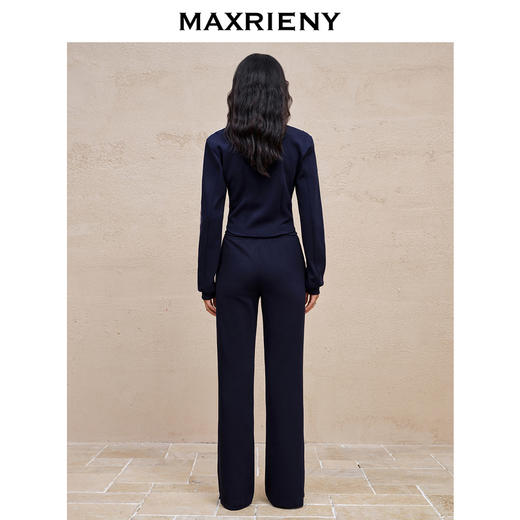 MAXRIENY率性复古运动风长裤微喇针织休闲裤女(货号:MC88PA564) 商品图3
