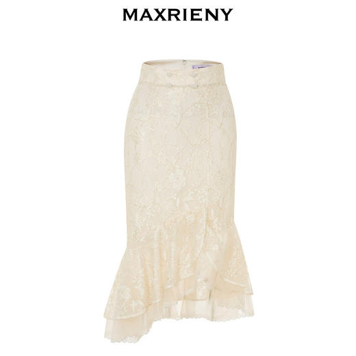 MAXRIENY仙美感蕾丝不规则裙摆半身裙鱼尾裙修身(货号:MS88SK253) 商品图4