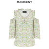 MAXRIENY薄荷曼波风喇叭袖雪纺衫田园风印花上衣(货号:MC88TP351) 商品缩略图4