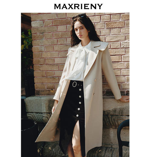 MAXRIENY*复古手工双面呢羊毛大衣外套美拉德(货号:MS88CT520) 商品图2