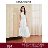 MAXRIENY千金名媛风连衣裙高腰节收褶无袖挂脖裙(货号:MS85DR011) 商品缩略图0