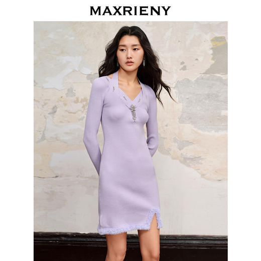 MAXRIENY*摩登轻奢感连衣裙解构交叠设计感裙子(货号:MC88DR529) 商品图2