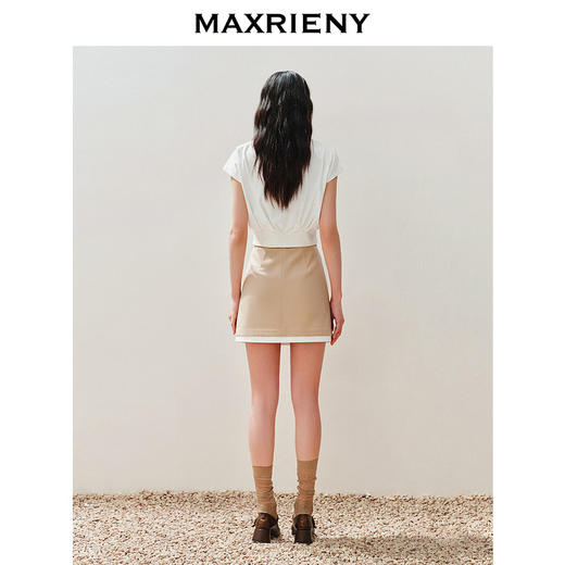 【浪漫花园-商场同款】MAXRIENY复古绣花钉珠休闲T恤优雅花卉印花(货号:MC85TS004) 商品图3