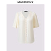 【商场同款】MAXRIENY文艺宫廷风绣花衬衫24夏款修身显瘦v领上衣(货号:MC85TP281) 商品缩略图4