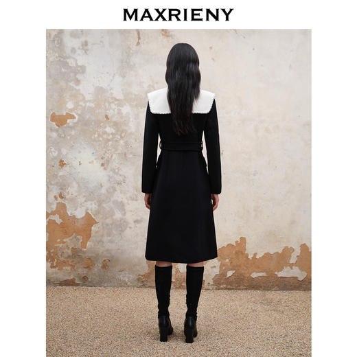 MAXRIENY*复古蝴蝶结大衣长款高级气质大衣外套(货号:MS88CT513) 商品图3