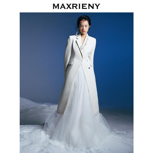 MAXRIENY花冰雪王系列呢大衣长款复古通勤风衣(货号:MC87CT770) 商品图1