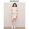 MAXRIENY国风新中式半身裙A摆小短裙2024夏季新款肌理感提花半裙(货号:MS85SK266) 商品缩略图1