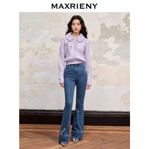MAXRIENY*浪漫复古感毛织外套冬款修身上衣女(货号:MC88JA516) 商品图1