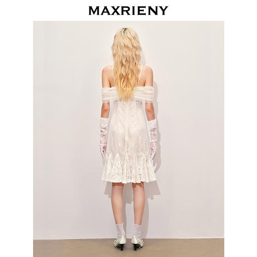 【静奢度假-商场同款】MAXRIENY*浪漫一字肩鱼尾蕾丝连衣裙(货号:MC85DR366) 商品图3