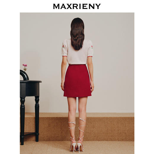 MAXRIENY小红花甜美针织衫开衫薄毛衫上衣(货号:MC88SW276) 商品图3