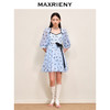 MAXRIENY复古蝴蝶结飘带波点连衣裙甜美少女感(货号:MS88DR538) 商品缩略图1