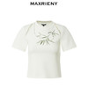 MAXRIENY新中式竹子提花t恤修身上衣薄荷曼波风(货号:MC88TS503) 商品缩略图4