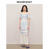 【商场同款】MAXRIENY甜美少女感一字肩吊带针织上衣女修身显瘦(货号:MS85SW264) 商品缩略图1
