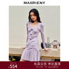 MAXRIENY复古优雅立体玫瑰针织长袖连衣裙修身(货号:MS88DR530) 商品缩略图0