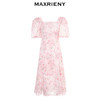 【商场同款】MAXRIENY甜美复古桃花美人连衣裙夏款收腰显瘦(货号:MS88DR012) 商品缩略图4