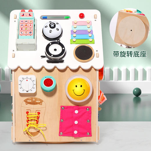 【41种玩法！科学启蒙】蒙氏早教具宝宝忙碌屋箱房子板diy蒙特梭利多功能成品益智玩具1~2 商品图3