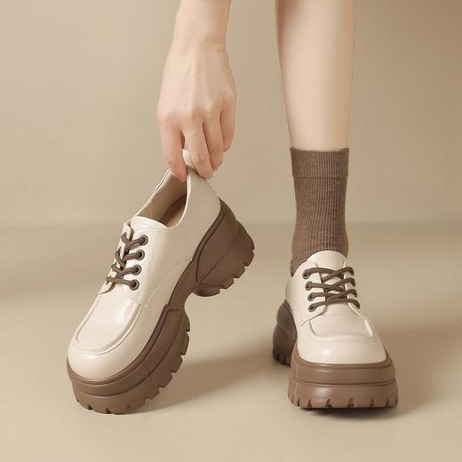 ZHR英伦风单鞋女厚底增高乐福鞋轻便松糕底单鞋玛丽珍鞋百搭jk鞋 商品图8