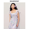 MAXRIENY浪漫度假风连衣裙2024夏季新款晕染碎花茶歇裙收腰伞摆(货号:MS85DR259) 商品缩略图2