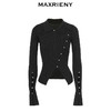 MAXRIENY紧身斜门襟钻扣套头毛织新款修身上衣(货号:MC88SW566) 商品缩略图4