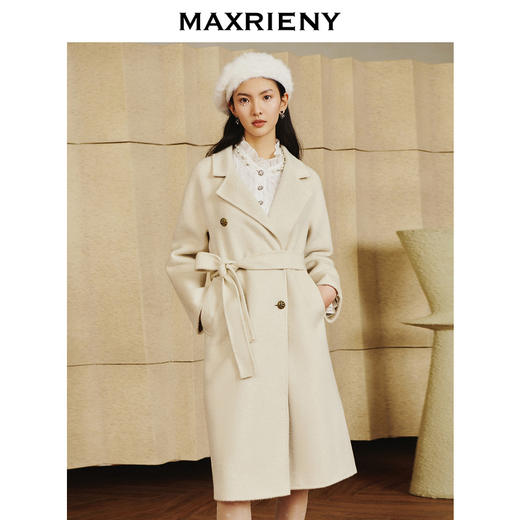 MAXRIENY减龄复古毛呢外套秋冬宽松气质军旅大衣(货号:MC87CT791) 商品图1