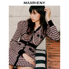 MAXRIENY名媛千金小香连衣裙千鸟格复古针织裙(货号:MS88DR548) 商品缩略图1