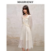 MAXRIENY宫廷复古风荷叶边仙美连衣裙订婚小白裙(货号:MS88DR566) 商品缩略图2
