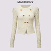 【主题纪念款】MAXRIENY*复古套头针织衫金花纽扣斜襟修身上衣(货号:MS85SW525) 商品缩略图4