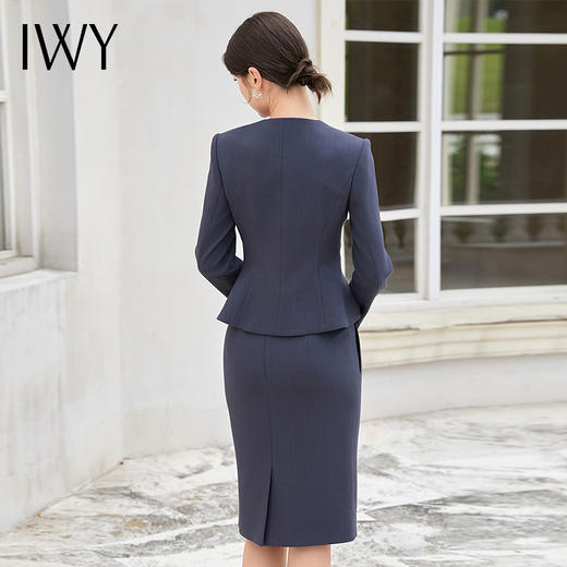 IWY/轻熟风名媛职业西服套装女长袖工作服两件套通勤西装CS2040-E 商品图3