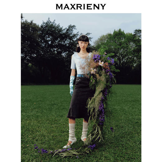 蝴蝶仙紫系列2.0MAXRIENY森系精灵刺绣*针织上衣(货号:MC88SW294) 商品图1