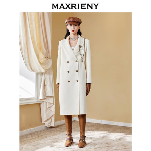 MAXRIENY麦斯芮妮军旅风直身毛呢大衣秋装风衣女(货号:MC87CT501) 商品图1