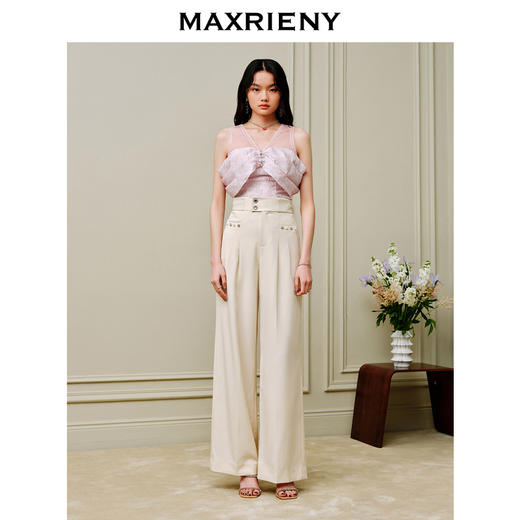 MAXRIENY蔷薇粉提花*上衣甜美温柔风蕾丝雪纺衫(货号:MC88TP367) 商品图1