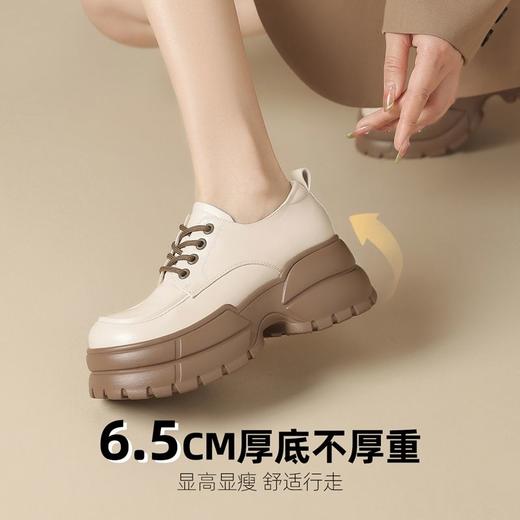 ZHR英伦风单鞋女厚底增高乐福鞋轻便松糕底单鞋玛丽珍鞋百搭jk鞋 商品图3