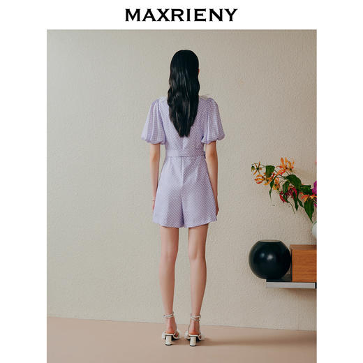 MAXRIENY欧式园艺风碎花连体裤梨型微胖连身短裤(货号:MC88JS255) 商品图3