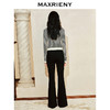 【商场同款-摩登女爵】MAXRIENY*休闲裤子高腰黑色牛仔喇叭裤(货号:MC85PA016) 商品缩略图3