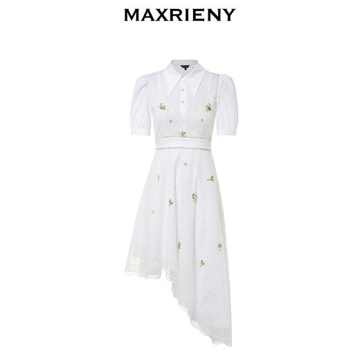 MAXRIENYpolo领假两件不对称裙摆设计连衣裙衬衫裙(货号:MC88DR341) 商品图4