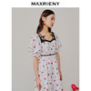 MAXRIENY甜美一字肩吊带连衣裙草莓印花泡泡袖裙子(货号:MC88DR251) 商品缩略图2